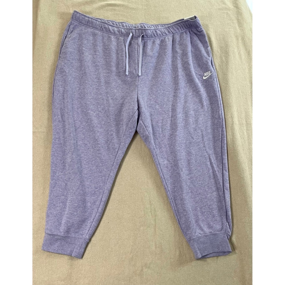 Nike Sportswear Club Fleece Joggers Women's 3X Plus Purple Sweatpants Casual New